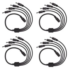 DC 1 Female To 4 Male Output Power Splitter Cable CCTV Camera Adapter 4 PCS