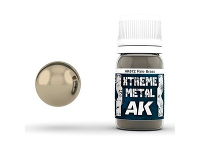 AK Interactive - PALE BRASS XTREME METAL Enamel paint, 30ml, AK672