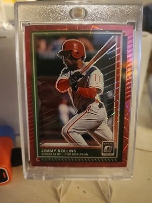 Jimmy Rollins [Pink Velocity Optic] #83 2025 Panini Donruss 31/79
