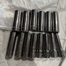 Snap-on Tools NEW 14pc  1/2" Drive METRIC Deep 6pt.10-24MM NO 11  