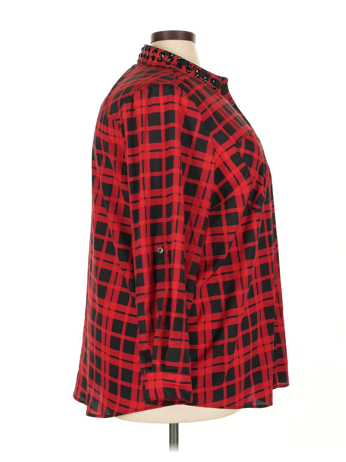 MICHAEL Michael Kors Women Red Long Sleeve Blouse 3X Plus thumbnail 3