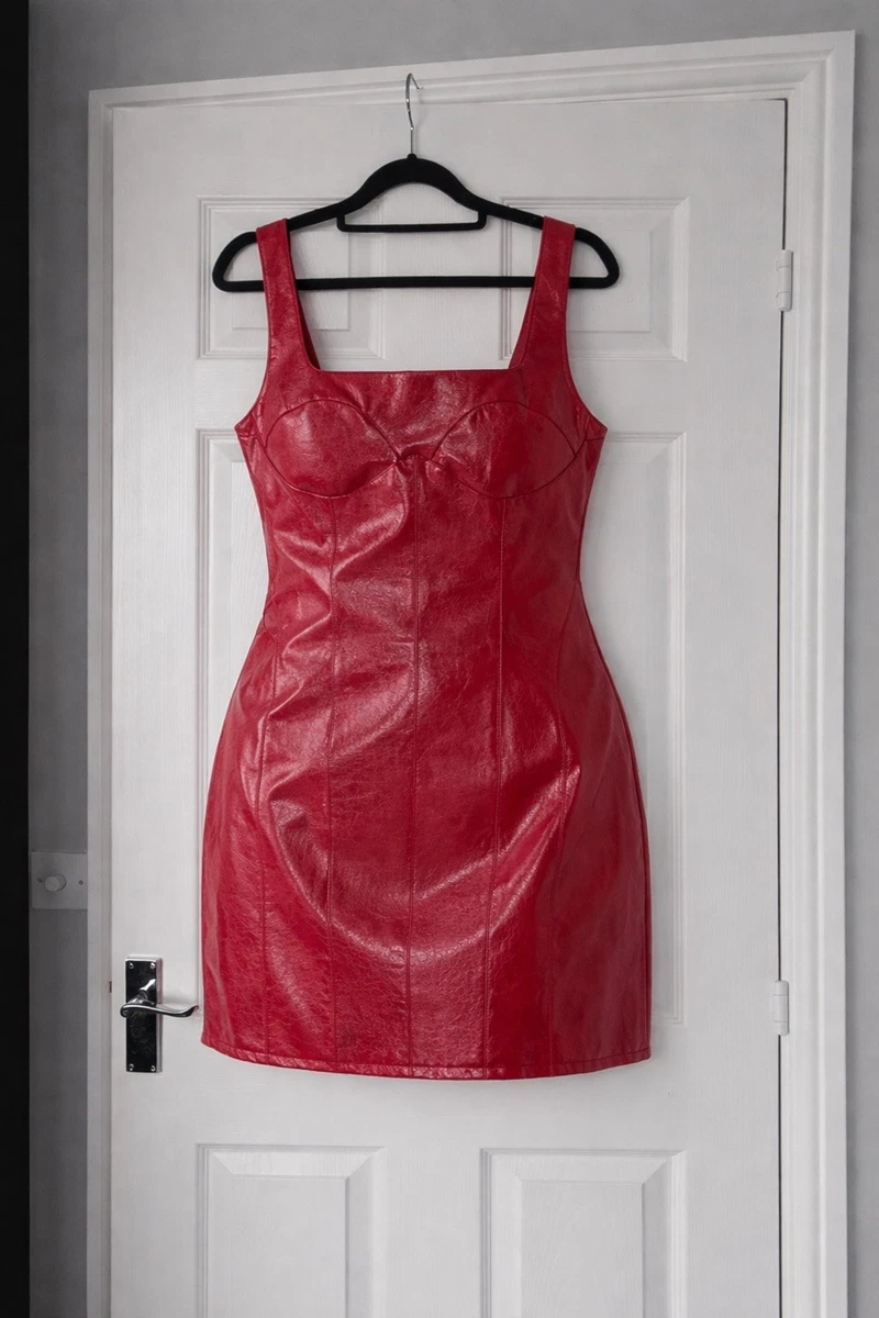 Faux Leather Red Dresses for Women for sale | eBay UK