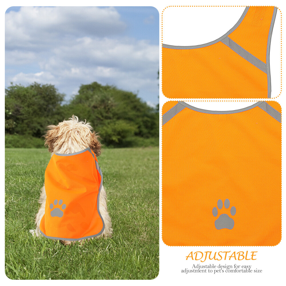 Dog Reflective Cloth Dog Outfit Dog Safety Clothes Fluorescent Pet Vest