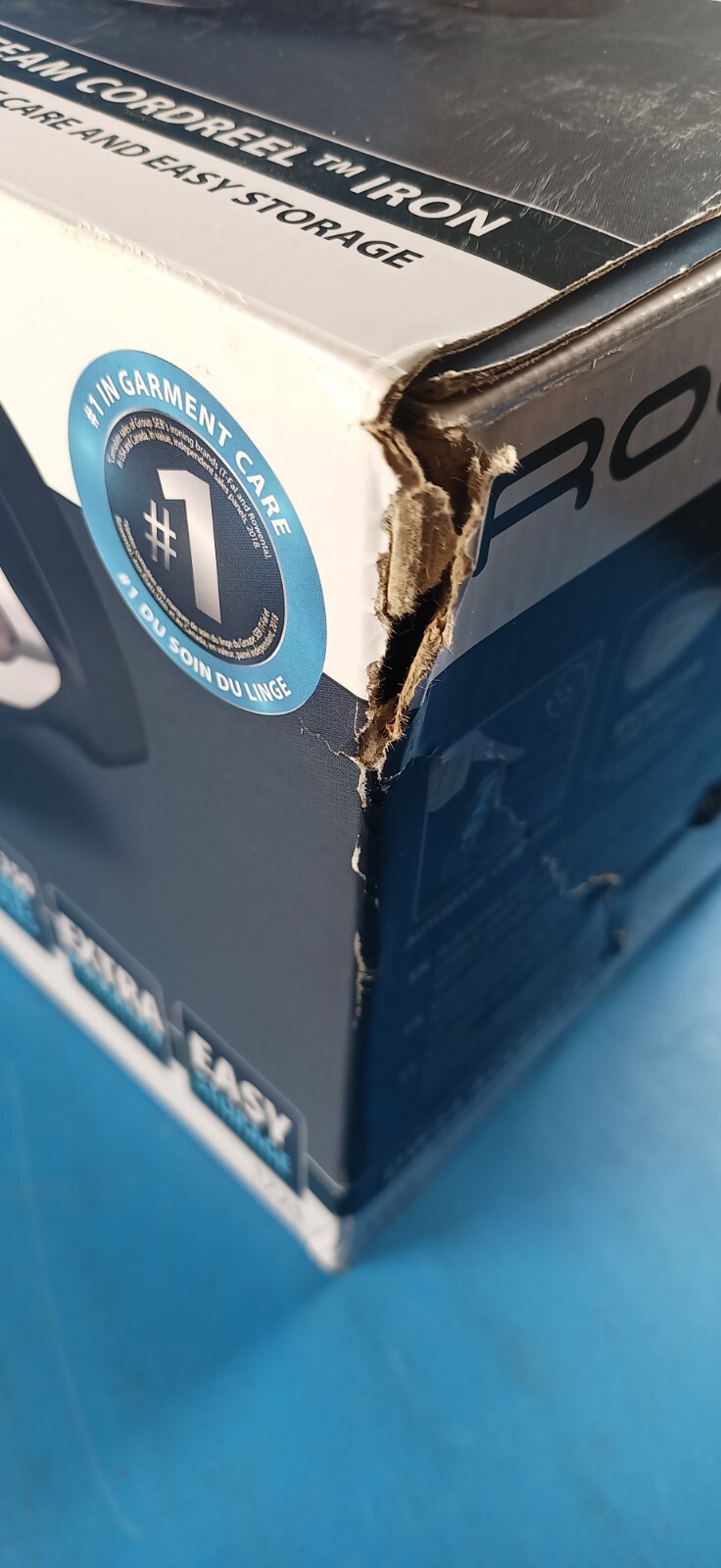 Rowenta DW24 Accessteam Cordreel Iron Auto Off 1725 watts 350 Steam Holes 