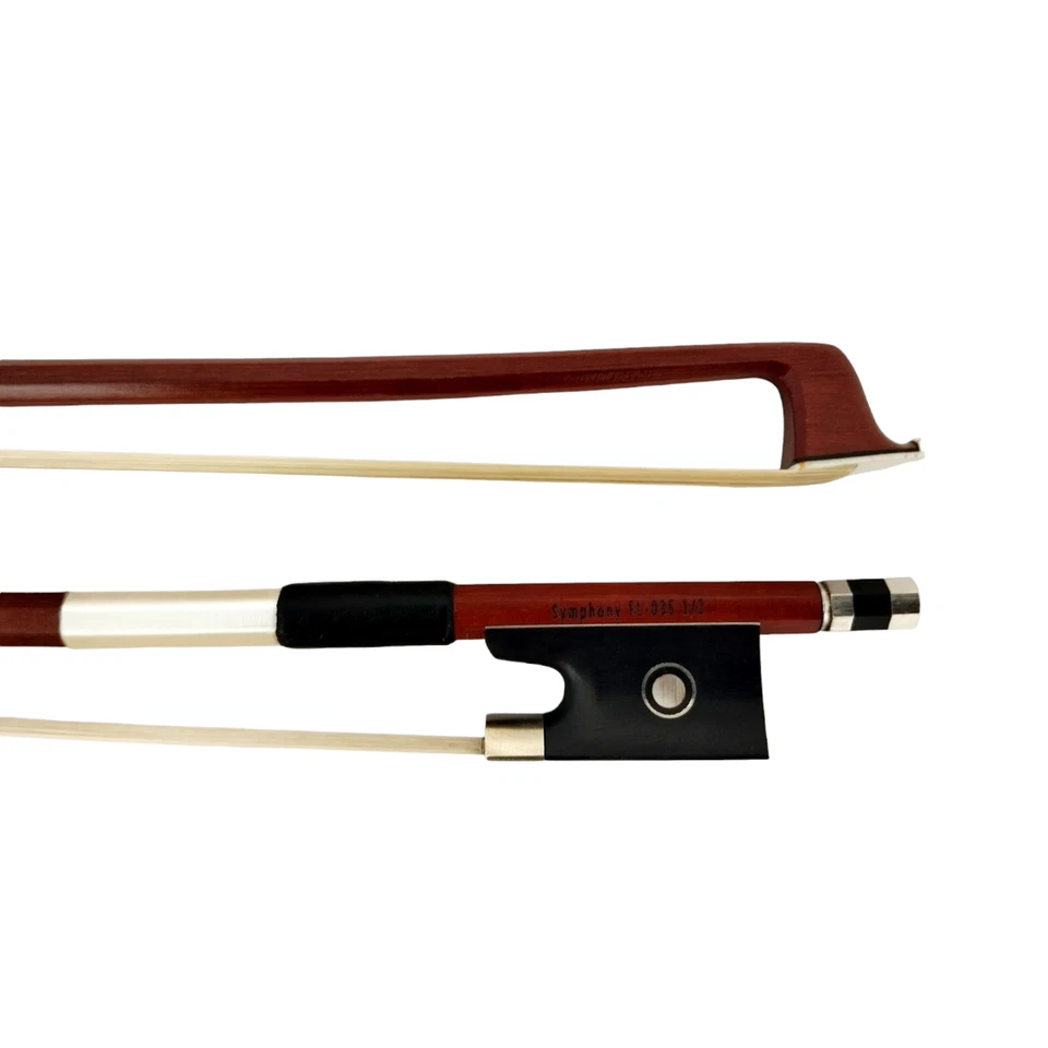Brand New Symphony FL-035 Half Size 1/2 Violin Bow w/Real Horse Hair, Ebony Frog - Image 3 of 4