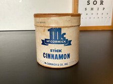 Originale antike Zimt-Papp-Dose, Stick CINNAMON, Mc CORMICK, 113,4g