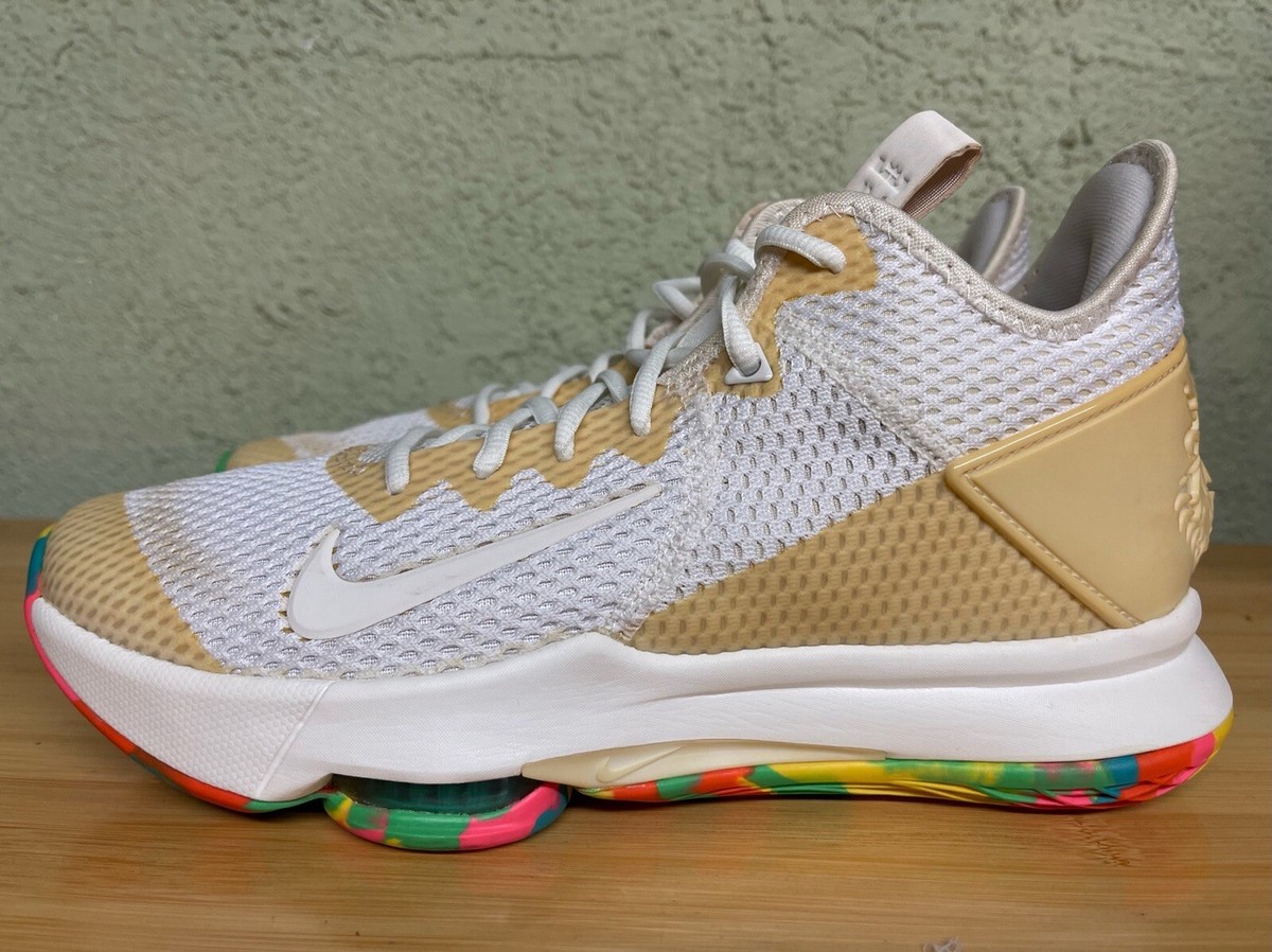 Nike LeBron James Witness IV Sneaker White Mesh BV7427-102 Men's