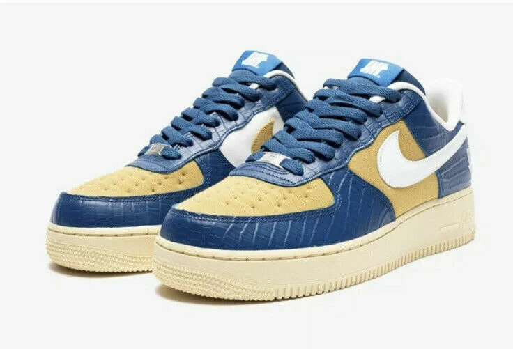 Nike air force clearance 1 blue gold