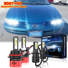 For Eagle Vision 1993-1997 6000K LED Headlight High/Low + Fog Lights Bulbs Combo