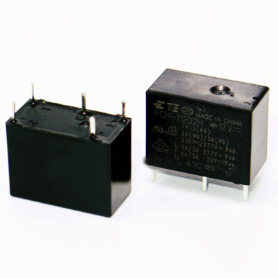 10Pcs TYCO PCH-112D2H 12VDC 5A Power Relay 5Pins