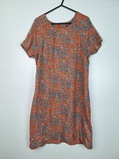 Stella Morgan Ladies Size 14 Short Sleeve Orange Mix Printed Dress