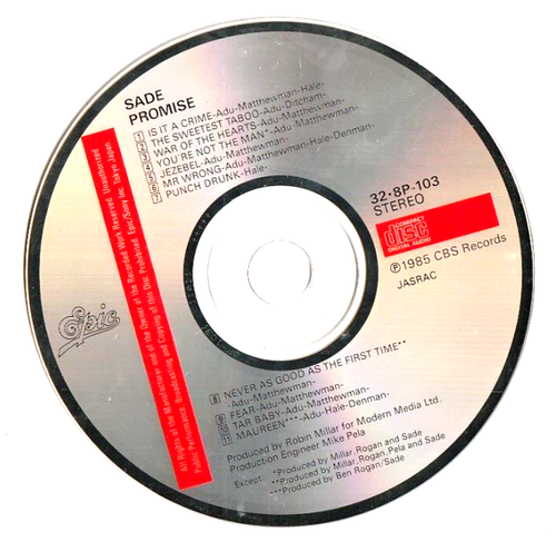 SADE – Promise (CD, 1985) - Made in Japan - Picture 4 of 4