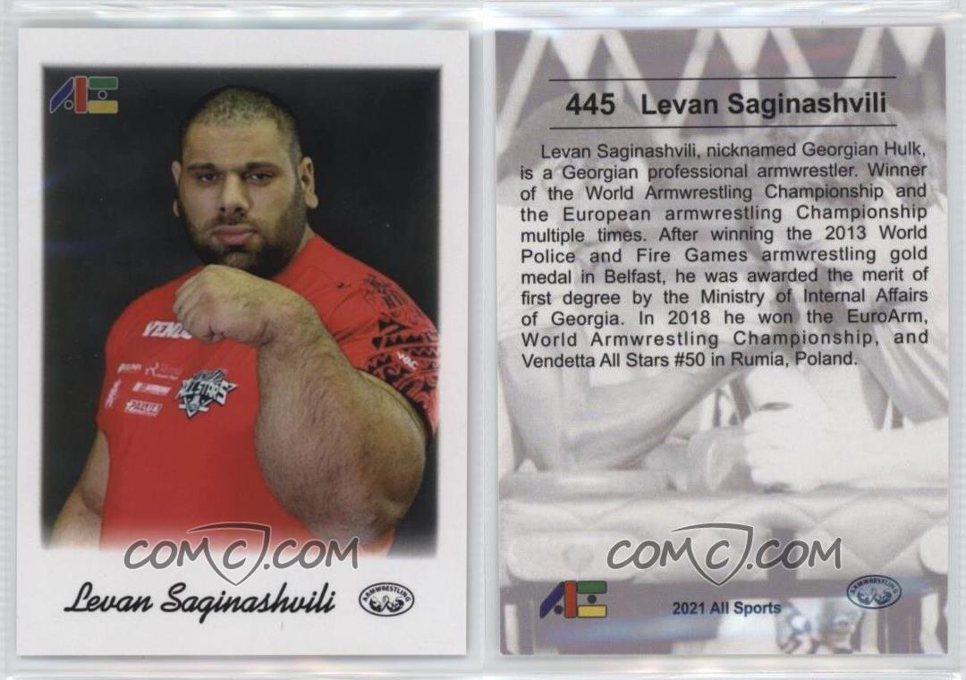 2021 All Sports #445 Levan Saginashvili rookie arm wrestling