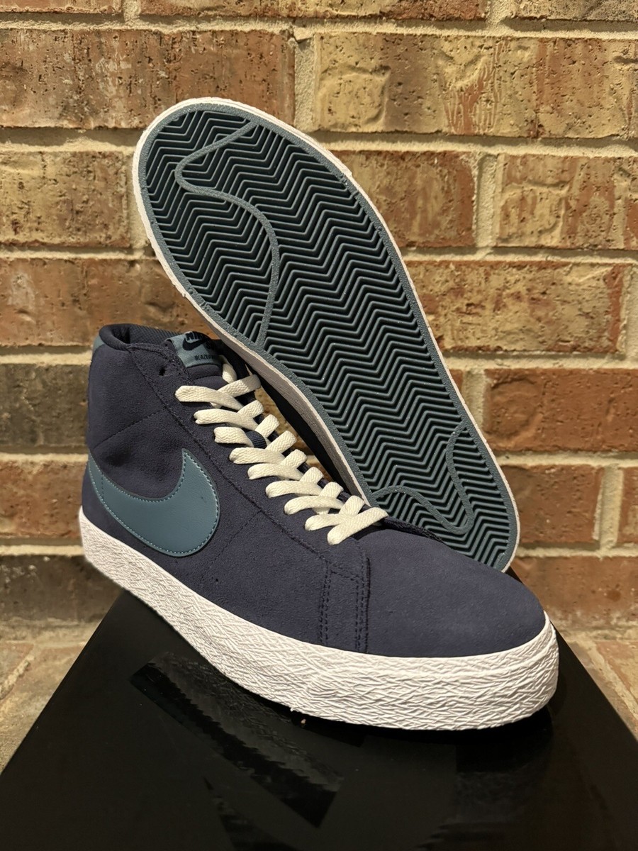 New 11.5 Nike SB Zoom Blazer Mid Midnight Navy Blue Noise Aqua