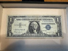 1957-B Silver Certificate One Dollar ($1) Bill Circulated STAR! #2568