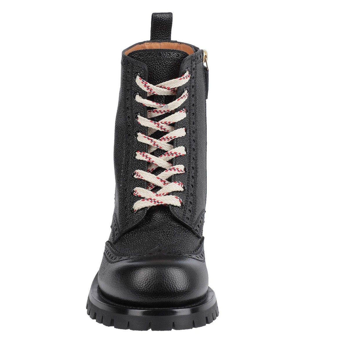 GUCCI BOOTS MENS ARLEY BLACK LEATHER BROGUE LACE-UP $1,150  display picture 2