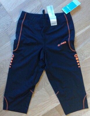 Jako Laufhose Tight Run KInder schwarz Trainingshose Running Hose NEU Gr S, 3/4