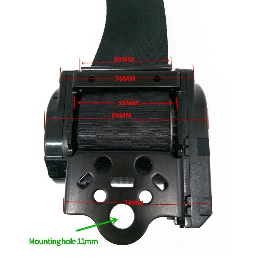 2x Correas de Cinturón de Seguridad Retráctiles de 3 Puntos Coche Vehículo Kit de Cinturón Ajustable Foto 4 de 4