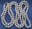 2 Rows 8 9MM WHITE AKOYA SALTWATER PEARL NECKLACE 17 18 Beads Hand
