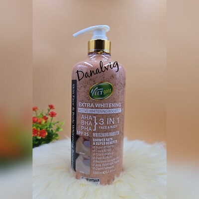 Veet gold 3 in 1 Active whitening booster shower gel 1000ml Spf 25