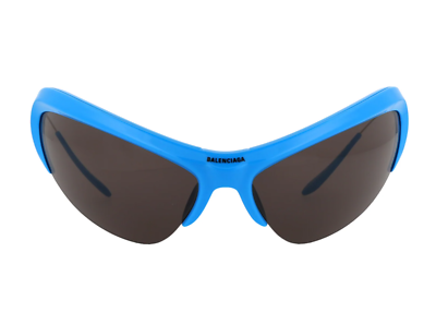 New BALENCIAGA BB0232S 004 91mm Blue Oversized Wrap Extreme  display picture 3
