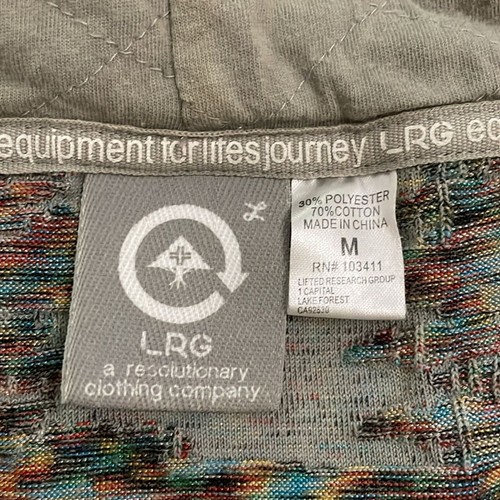 Lifted Research Group LRG Grey Heightened Awareness Hoody Sweatshirt Mens Size M - Picture 2 of 13