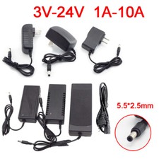 AC DC Power Supply Adapter 3V 5V 6V 8V 9V 10V 12V 15V 24V 1A-10A Charger EU/US
