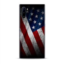 Skins Decal Wrap for Samsung Galaxy Note 10 American Flag distressed wave