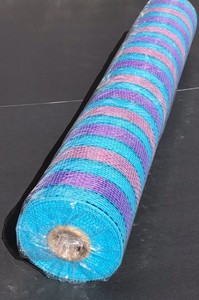 21 Pink Blue Metallic Deco Mesh 10 Yards Baby Shower Decoration