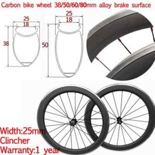 700c Carbon Road Bike Clincher Wheels 25mm Width Wheelset Novatec 291 482 Hub