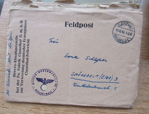 Großer Nachlass 180 Feldpostbriefe Oberfeuerwerker der Heeres Annahmestelle - Bild 8 von 8