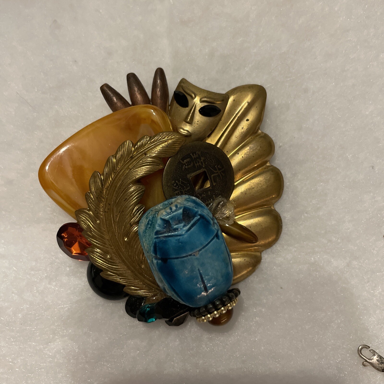 Vintage Signed KATRINA Large Statement Brooch 3” … - image 3