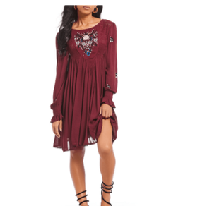moya embroidered mini dress