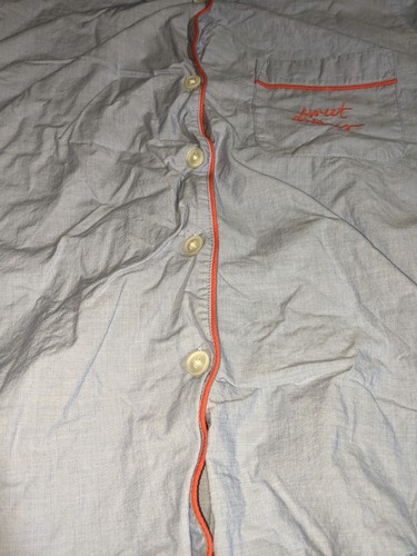 J. Crew Pajama Top Sweet Dreams Button Front Size XL Contrast Piping Shirt - Picture 6 of 24