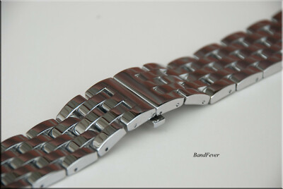 24mm Solid Heavy Polished Stainless Steel Fits Breitling Bentley Watch Bracelet