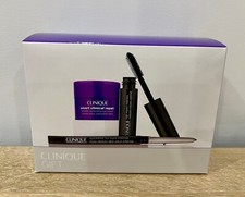 Clinique Makeup Travel Set Purple/White Box - Eye Cream - Mascara - Quickliner