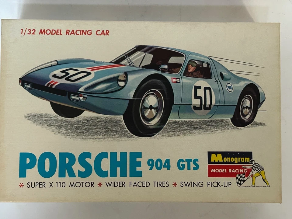 Monogram Porsche 904 GTS (Silver) 1/32 scale slot car NOS - Image 2 of 4