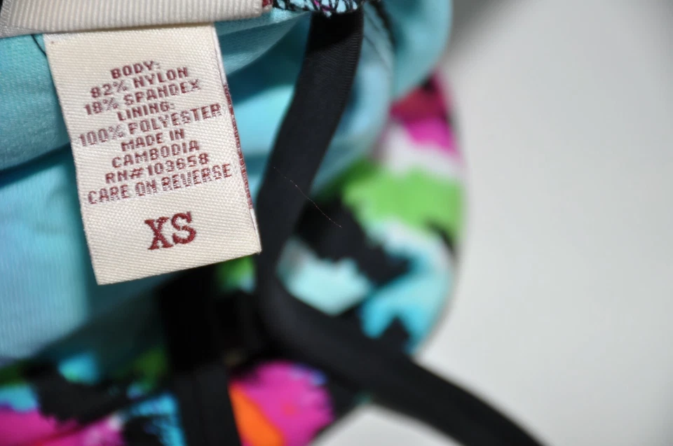 Traje de baño Tankini Mudd Swim Top para mujer talla XS juniors bandeaukini Foto 4 de 4