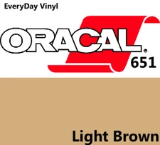 12"x5' - Light Brown - Oracal 651- shiny Adhesive Vinyl-Craft Hobby Sign Cutters