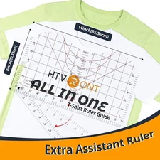 T-shirt Ruler Guide Tshirt Measurement Tool for Heat Press in HTV Vinyl HTVRONT