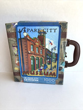 NEW Master Pieces Puzzle Co. PARK CITY MUSEUM 1000 Piece Puzzle in Suitcase