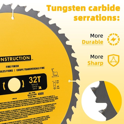 Professional Woodworking 12in Miter Saw Blades - Tungsten Carbide Quality Set - Picture 8 of 9