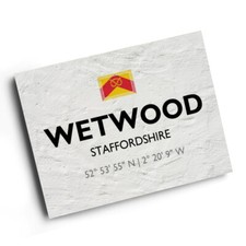A4 PRINT - Wetwood, Staffordshire - Lat/Long SJ7733