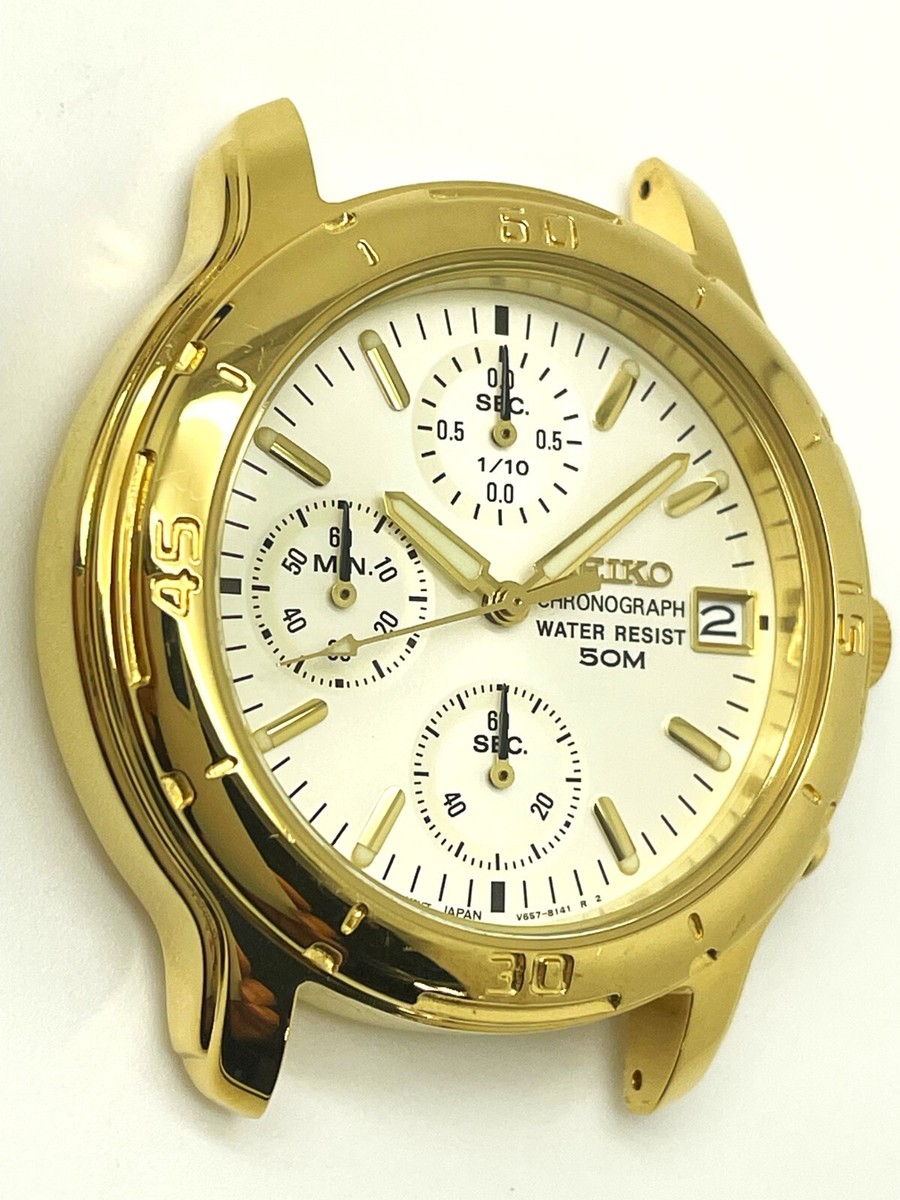 SEIKO WATCH PARTS MENS V657-8099 NOT-WORKING CHRONOGRAPH WATCH