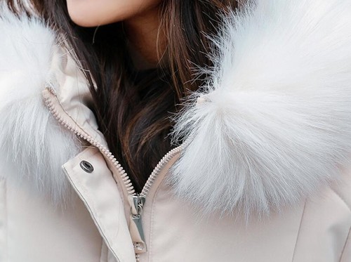 Damen Kunstfell Kapuze Lang Winter Warm Mantel Reißverschluss Taschen Parka Baumwolle Daunen - Bild 16 von 25