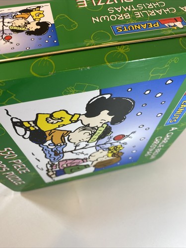 Rare Charlie Brown Christmas Collector’s Puzzle In Metal Tin 500 Pc Sealed - Picture 7 of 7