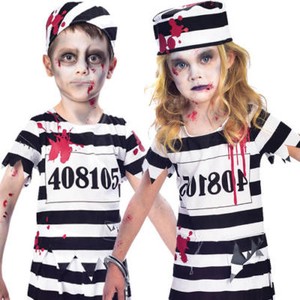 Zombie Galeotto Bambini Halloween PRIGIONIERO uniforme Ragazzi Ragazze Costume