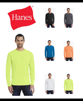 42L0 Hanes Men's X-Temp Long-Sleeve T-Shirt | eBay