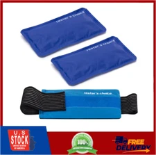 2 Reusable Soft Gel Ice Packs with Adjustable Wrap–Hot & Cold Therapy Compress