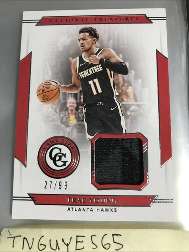 2019-20 National Treasures Trae Young Patch 27/99 Game Gear #GG-TYG Mint
